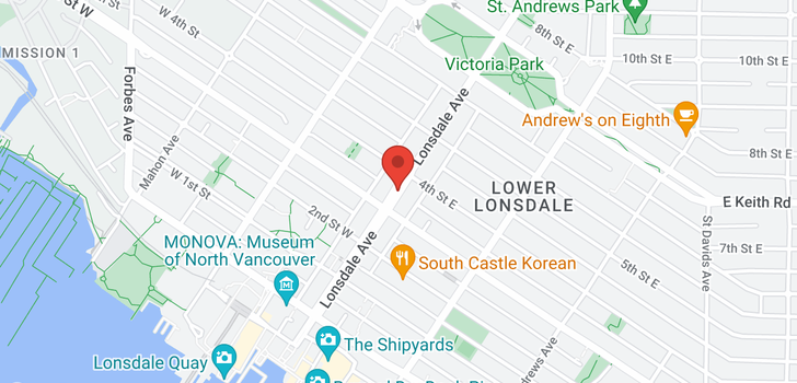 map of 201 332 LONSDALE AVENUE